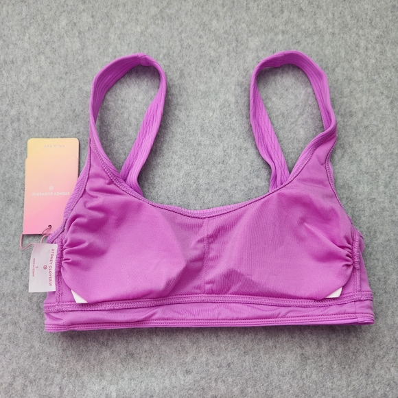 Stoney Clover Women Swim Top NWT Purple Size Small (4-6) Ribbed Cut Out Back - Picture 7 of 10